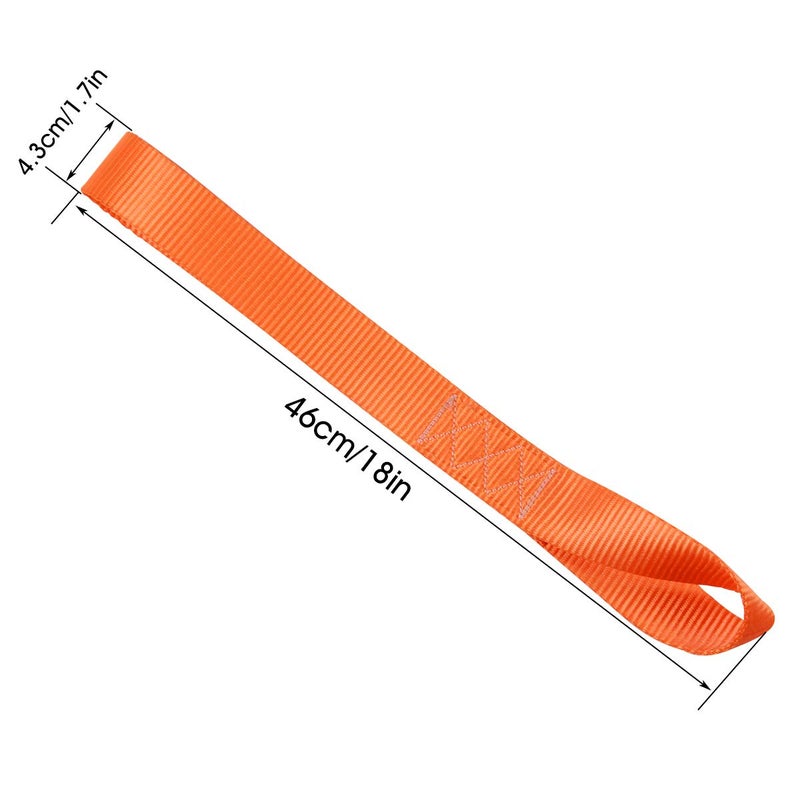 JCHL Soft Loops Tie Down Straps (4pk) 12,000lbs Max Strength 18"X1.7" Heavy Duty Motorcycle Tie Downs for use with Ratchet Strap - Secure Trailering of Motorcycles, Kayak, Jeep, ATV, UTV - Image 3